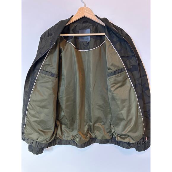 Blank NYC Camo Bomber Jacket Camouflage Military Utility Streetwear Green Sz M - Picture 6 of 11